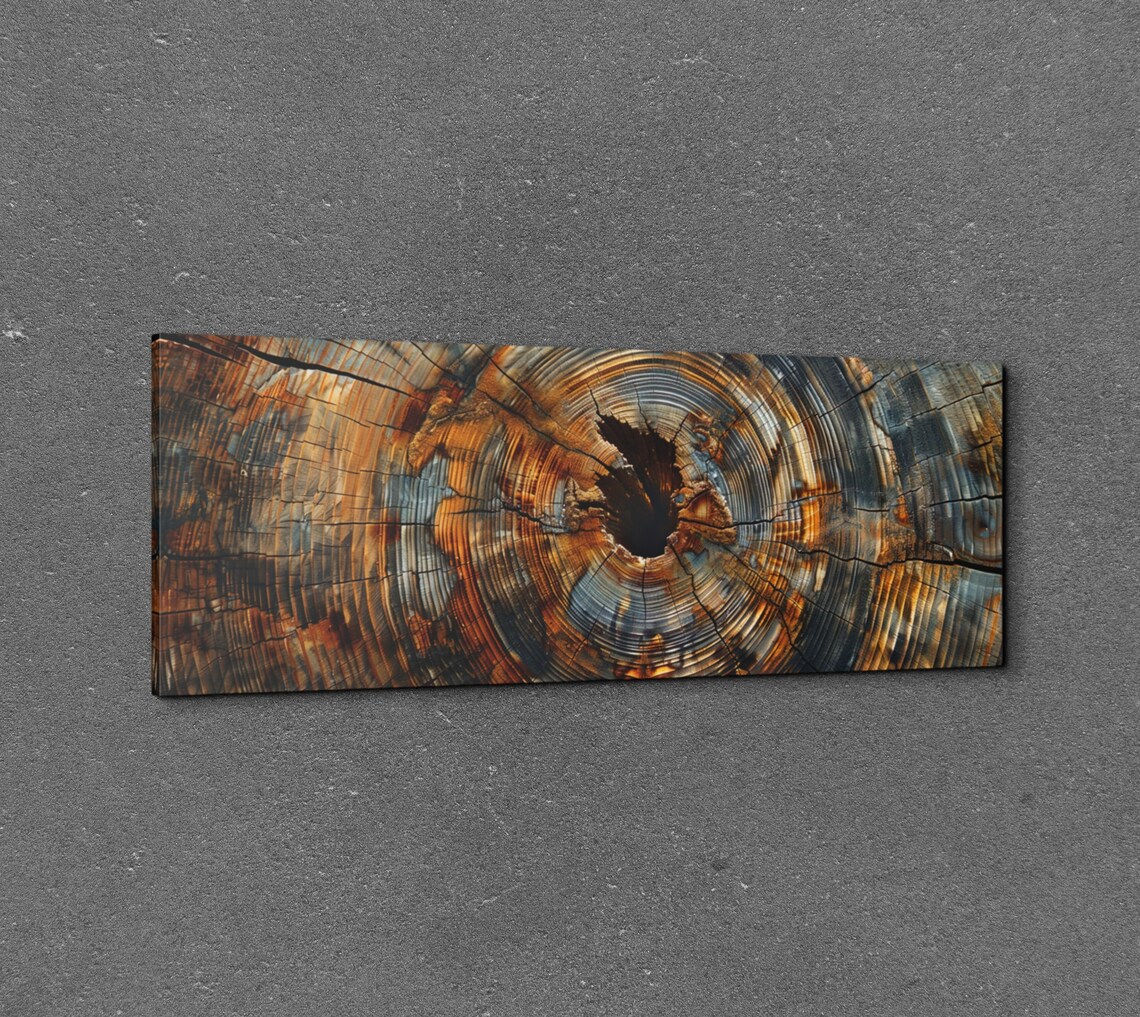 Abstract Tree Ring Art Print, Nordic Natural Art - Image 3