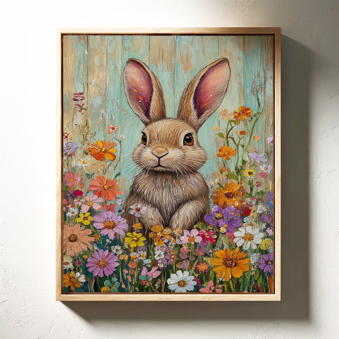 Whimsical Bunny Among Wildflowers, Springtime Art Print - Image 5