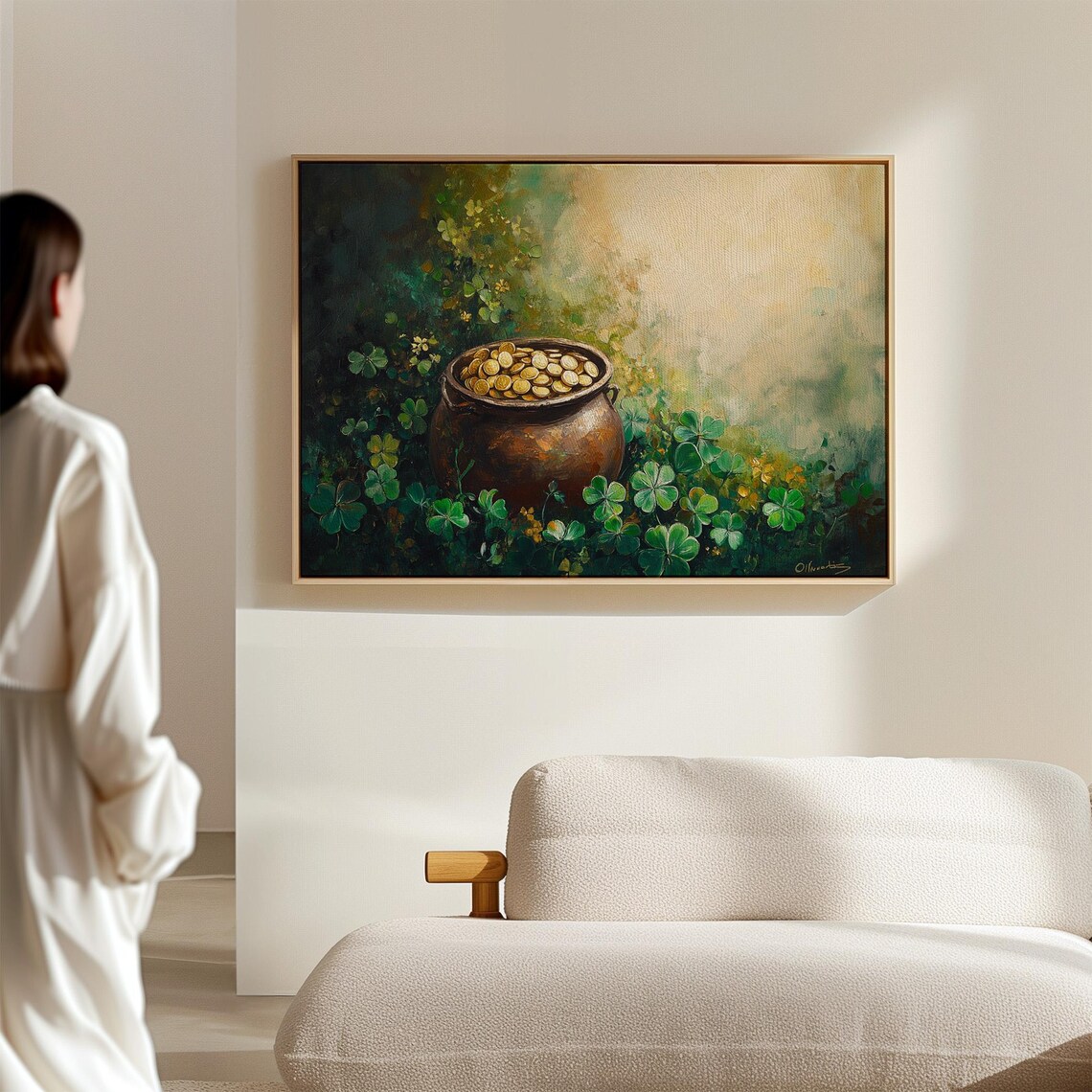 Pot Of Gold With Shamrocks, Irish-Inspired Art Print - Image 4