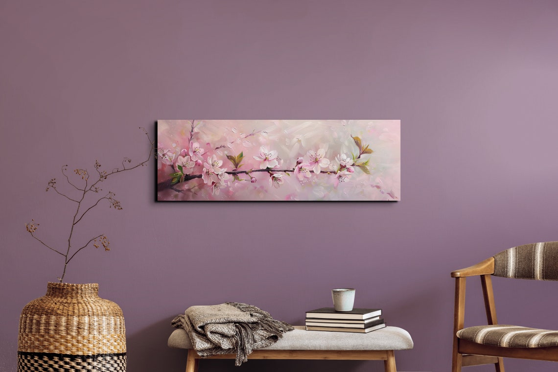 Pink Cherry Blossom Branch Spring Bloom Romantic Floral Art Poster - Image 5