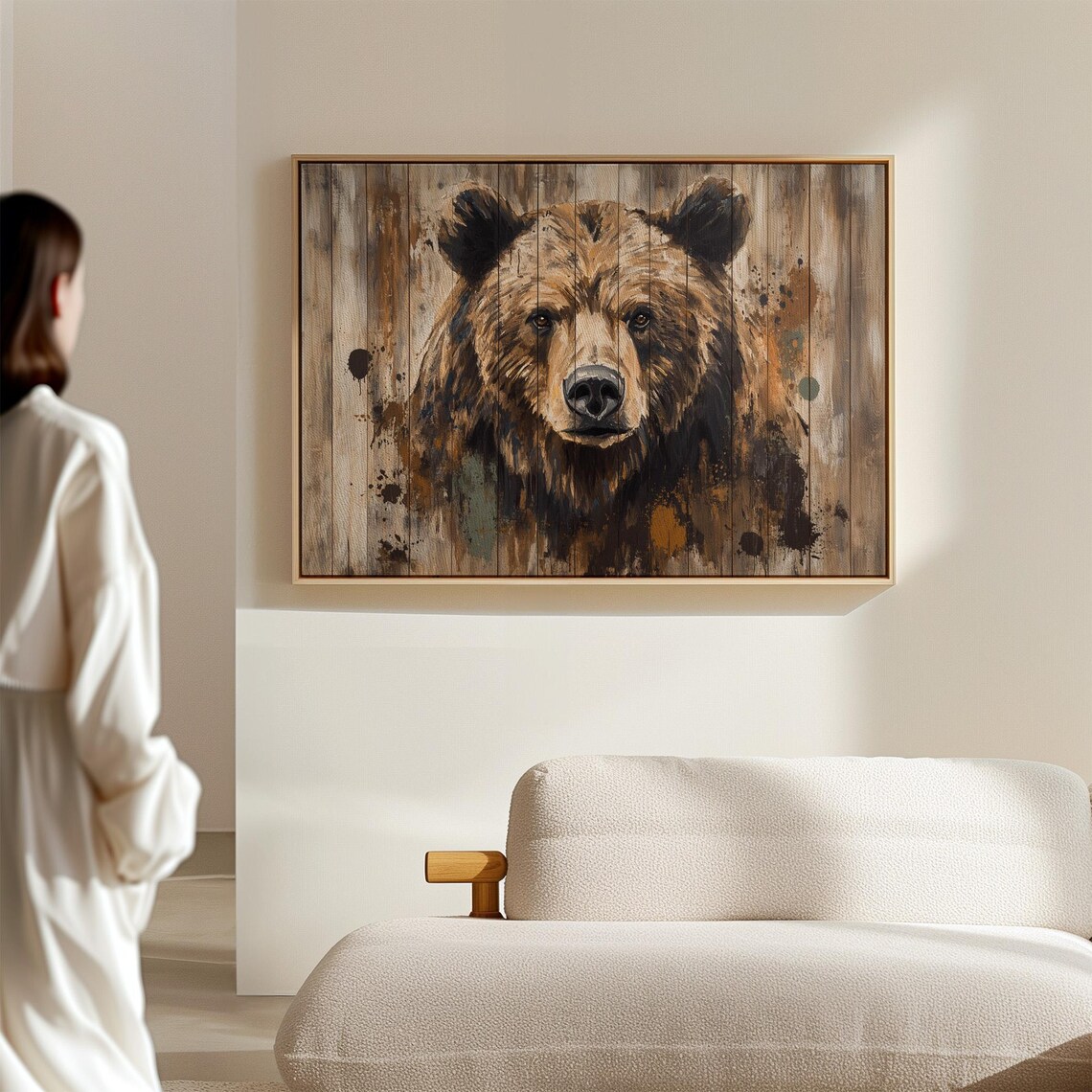 Rustic Bear Portrait, Wildlife Home Decor - Image 7