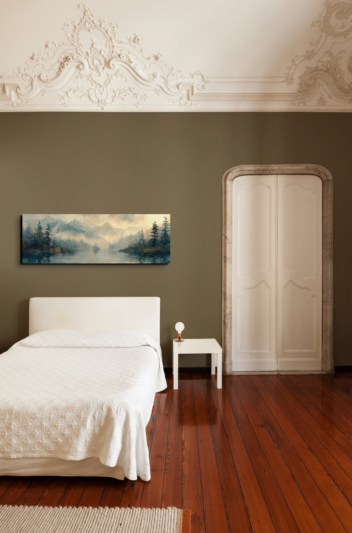 Foggy Mountains And Forest Art Print, Nature Decor - Image 5