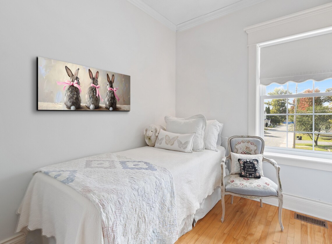 Bunny Landscape - Easter Wall Art, Panoramic Art - Image 5