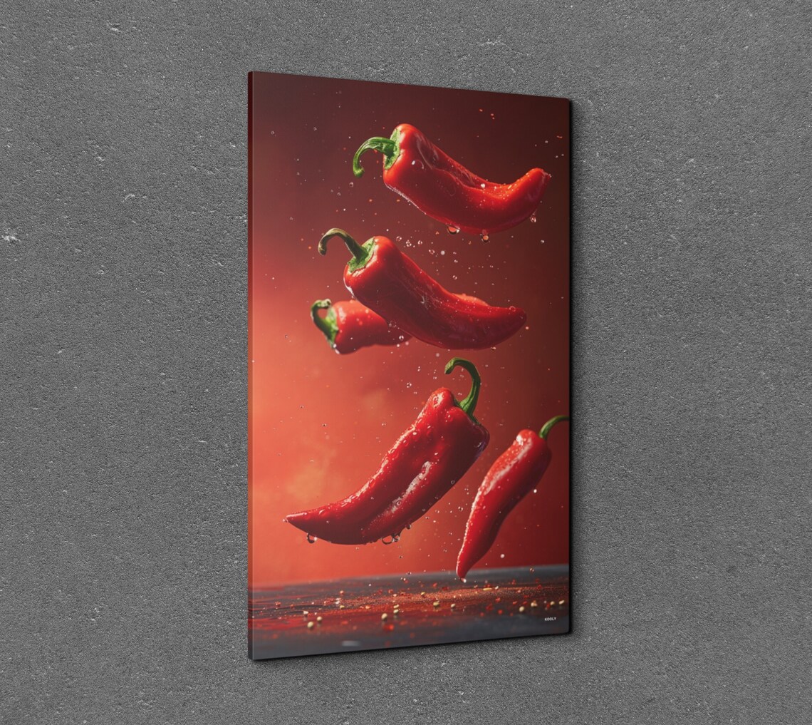 Red Chili Peppers, Kitchen Decor Art Print - Image 7