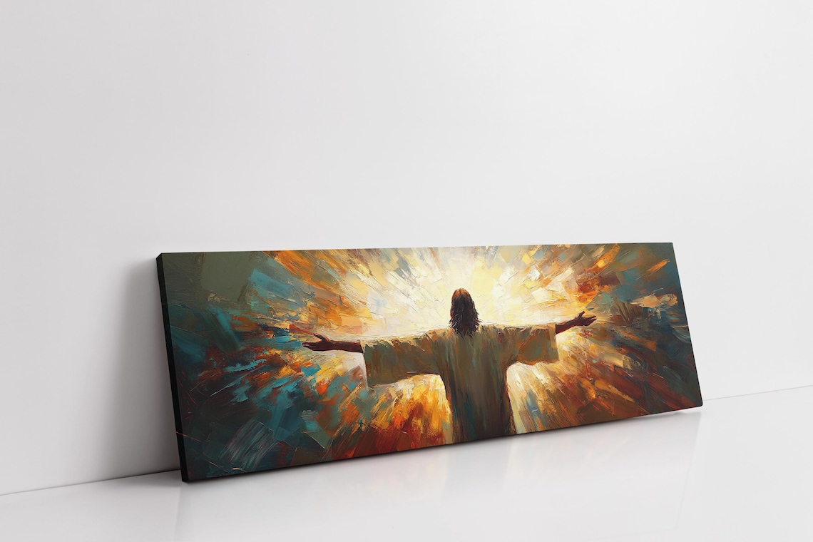 Jesus Welcoming All Christian Art Print, Panoramic - Image 7