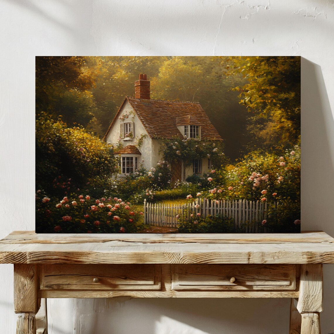 English Cottage Vintage Floral Art Print, Country Charm - Image 3