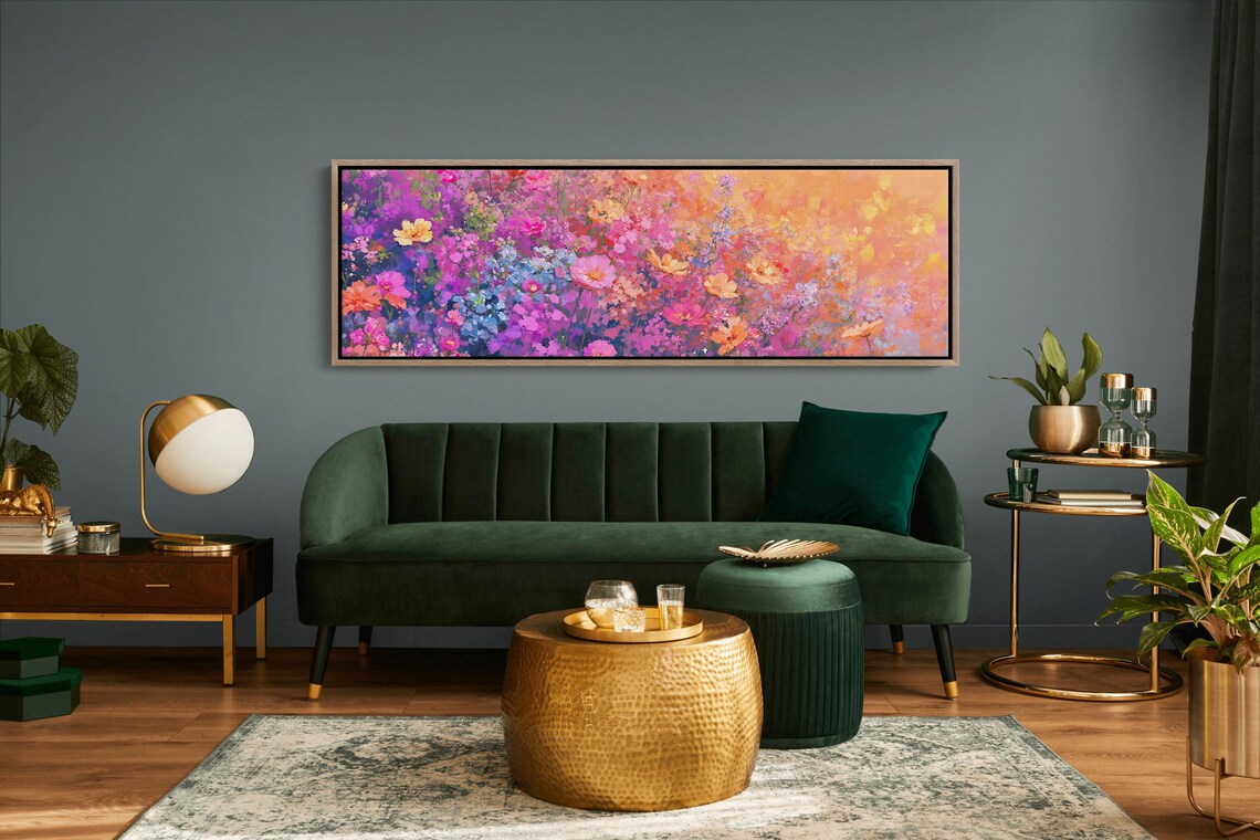 Vibrant Wildflower Meadow Bold Floral Painting Colorful Spring Garden Poster - Image 6