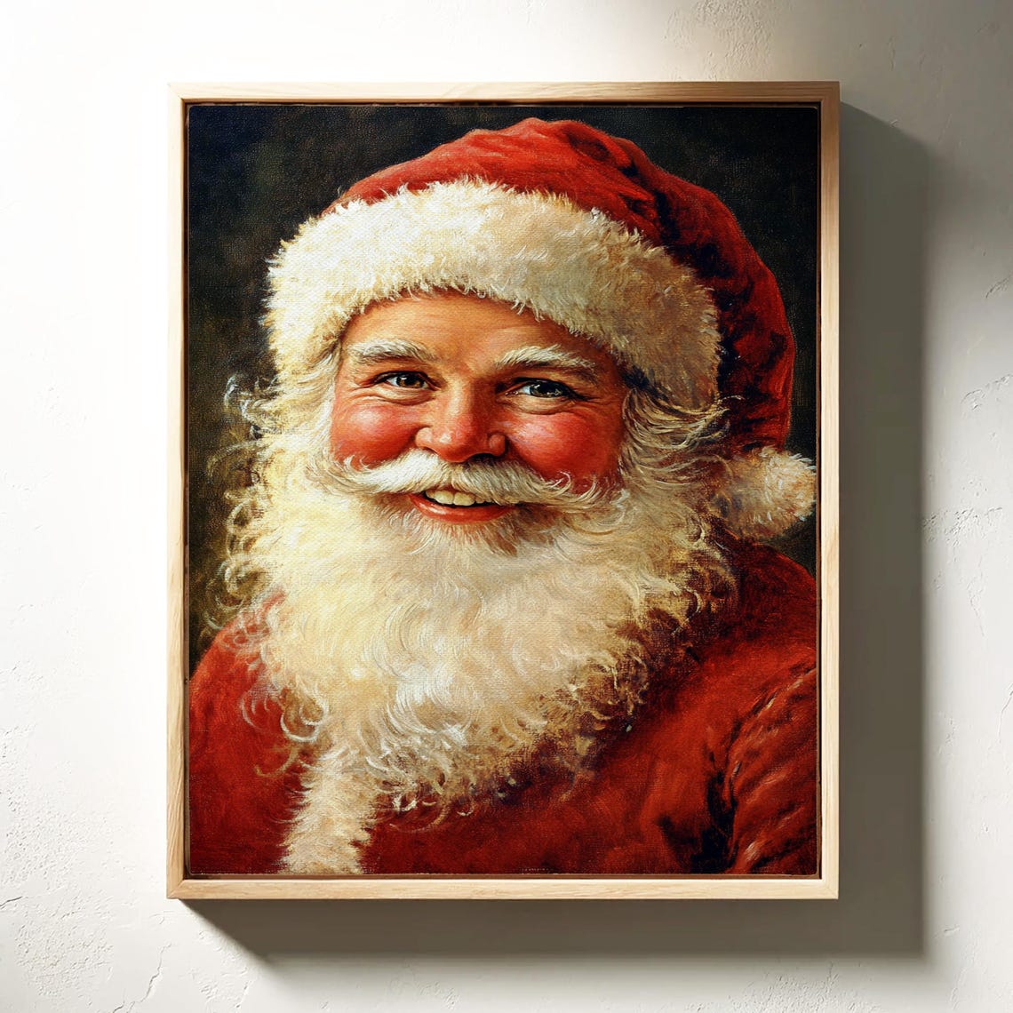 Smiling Santa Claus Portrait Jolly Red Suit Classic Christmas Poster - Image 4