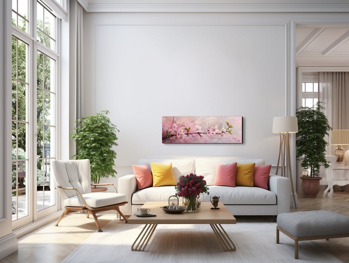 Pink Cherry Blossom Branch Spring Bloom Romantic Floral Art Poster - Image 6