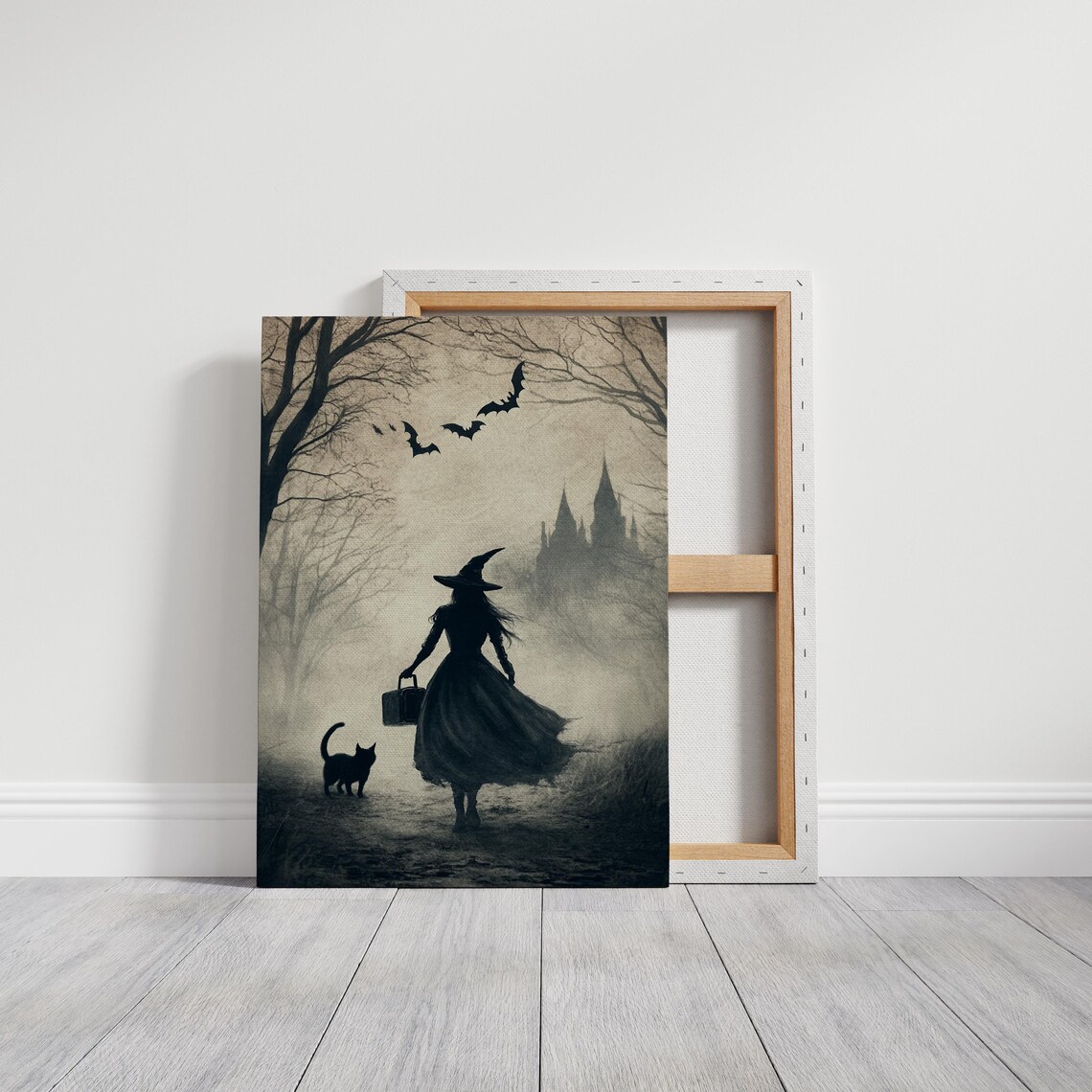Mystical Witch Silhouette, Halloween Poster Print - Image 2