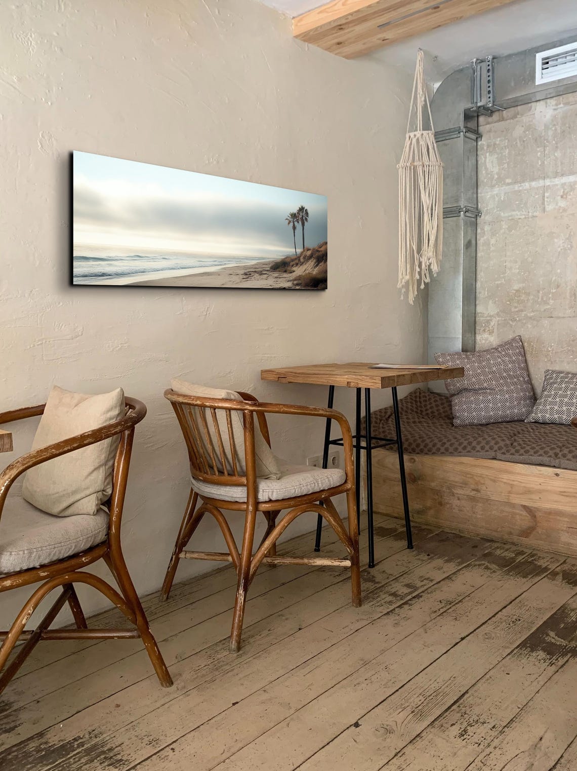 The Original Moody Beach Ready To Hang Panoramic Wall Art Print Large Wall Art Panoramic Art - Image 3