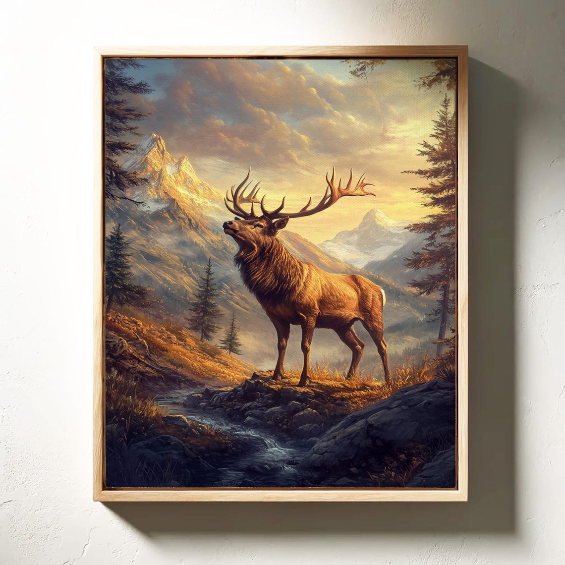 Majestic Bugling Elk, Sunset Mountain Art Print - Image 3