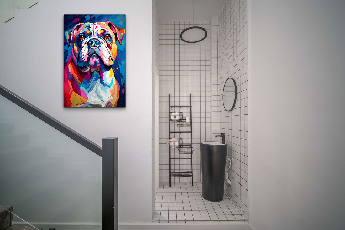 English Bulldog Pop Art Poster, Cute Pet Portrait - Image 5