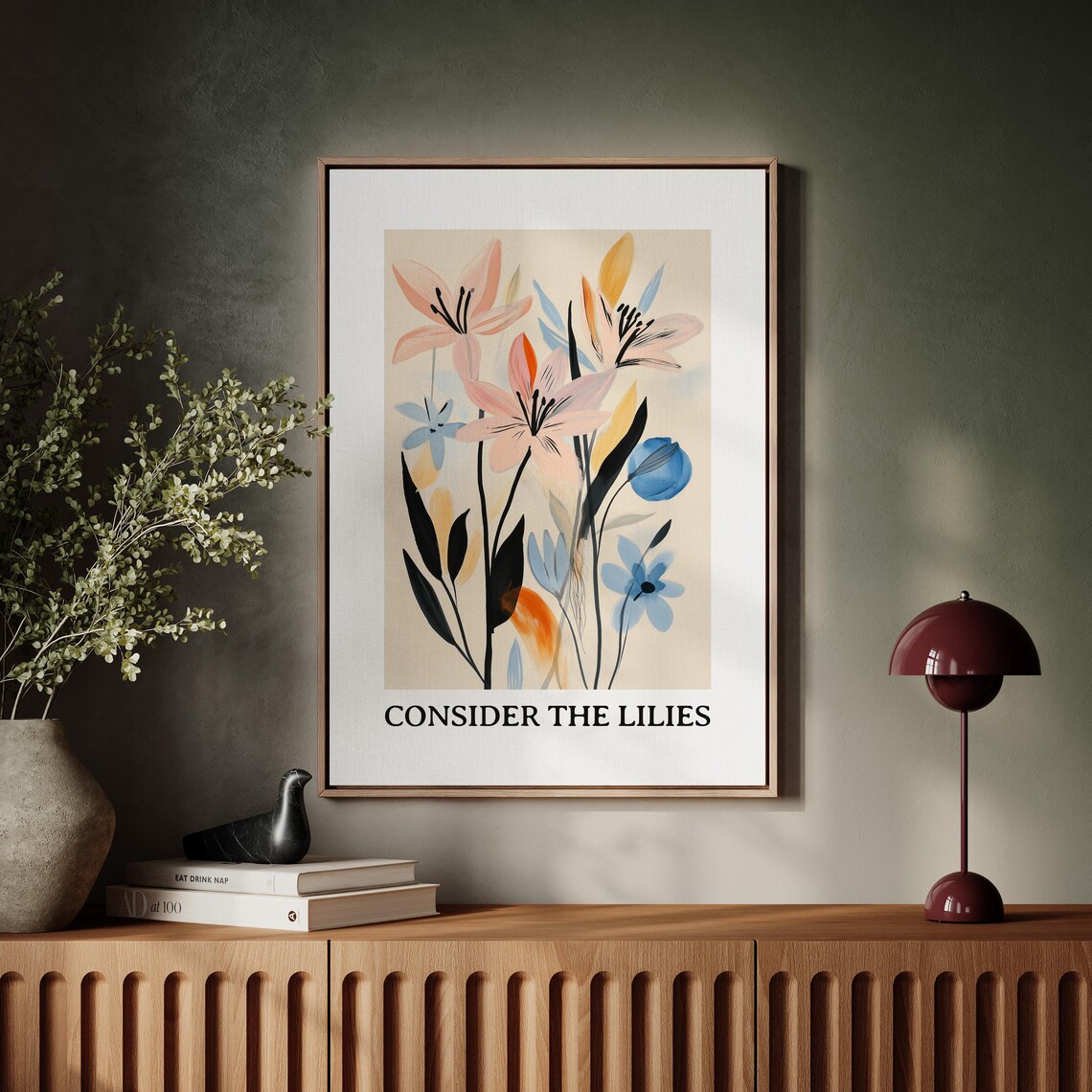 Consider The Lilies, Modern Christian Wall Art - Image 5