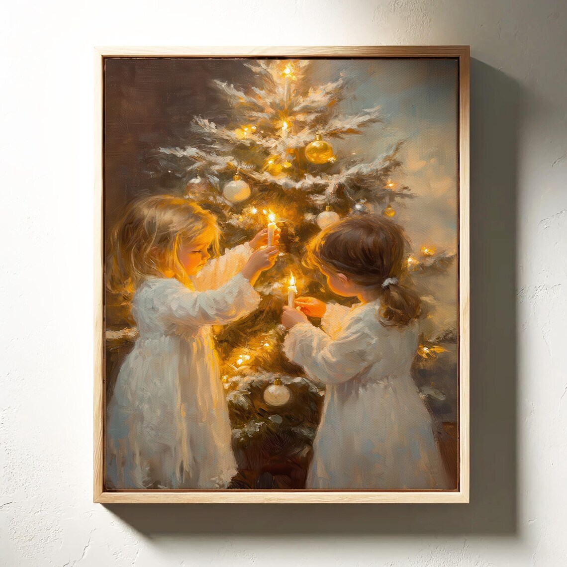 Vintage Christmas Setting, Farmhouse Mantle Decor - Image 4