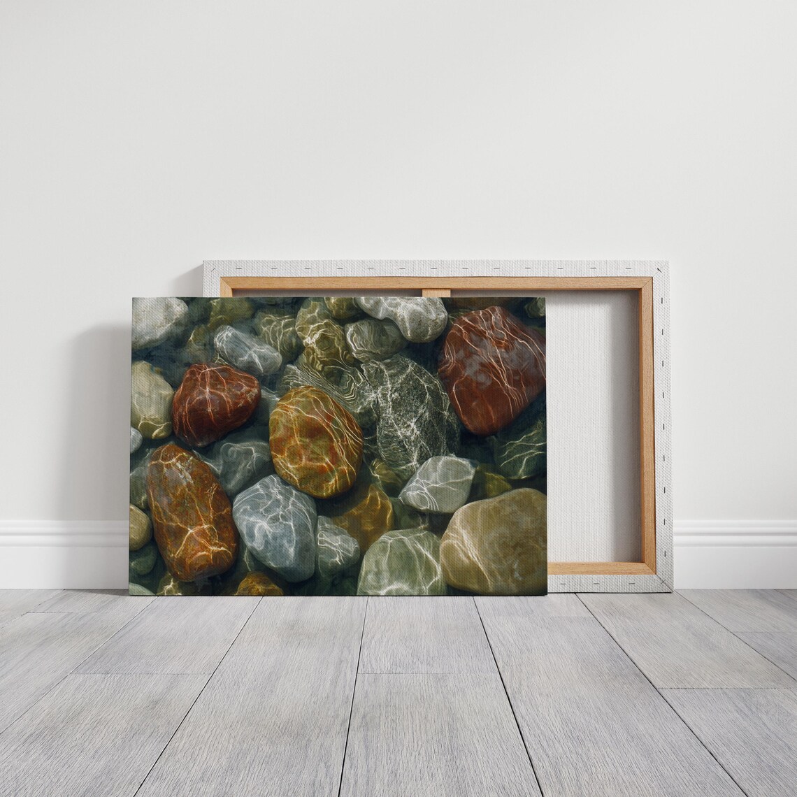 Tranquil Riverbed Stones, Nature Inspired Art Print - Image 7