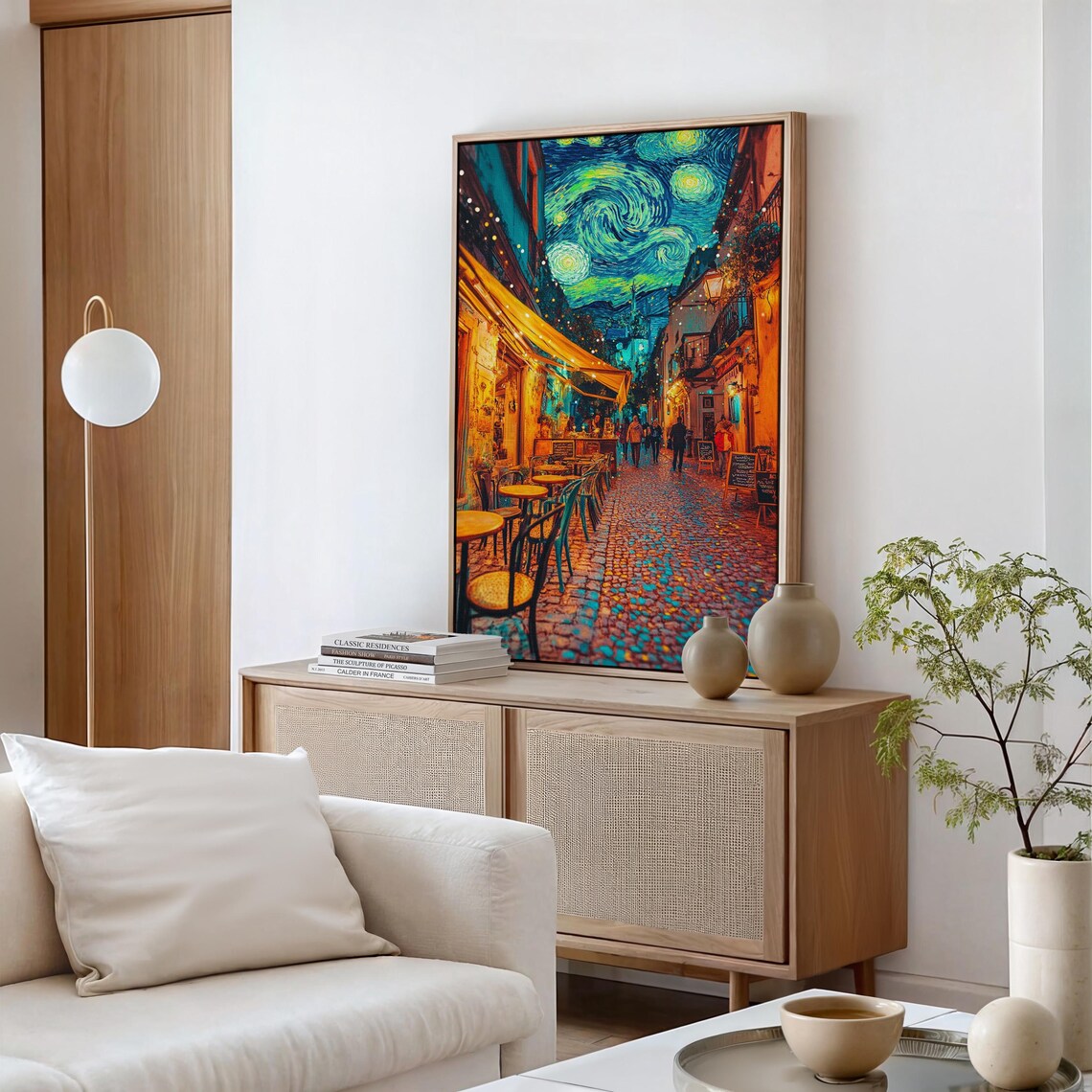Starry Night Cafe Scene, Urban Street Art Print - Image 6