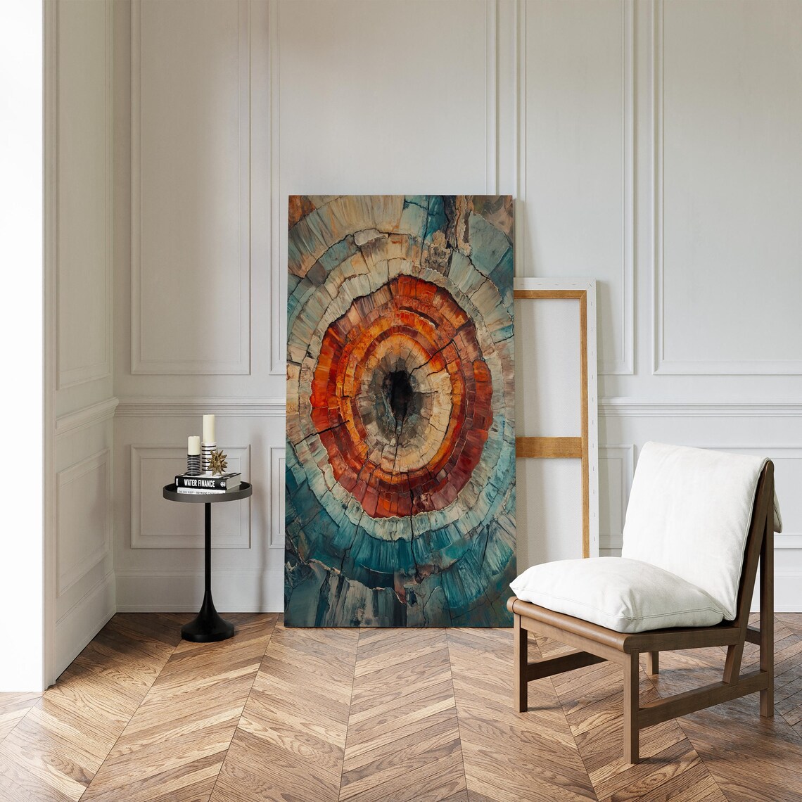 Petrified Wood Abstract Tree Ring Rustic Nature Art Print - Image 3