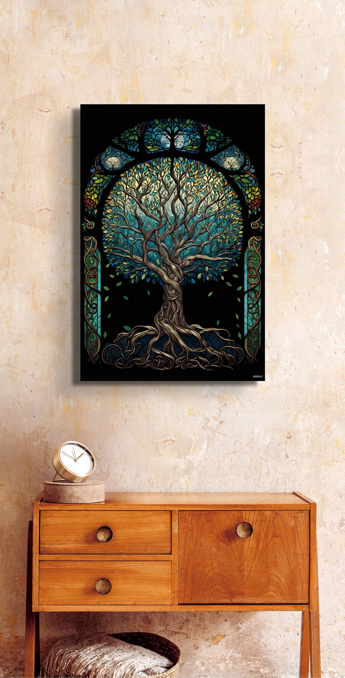 Tree Of Life Yggdrasil Stained Glass Art Print - Image 5