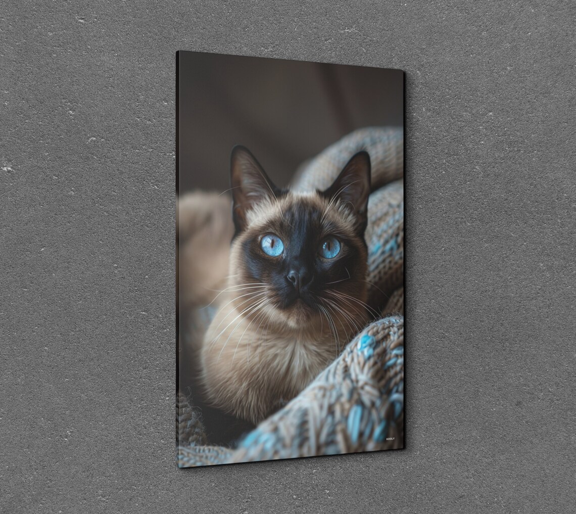 Burmese Cat Portrait, Animal Decor Centerpiece - Image 7