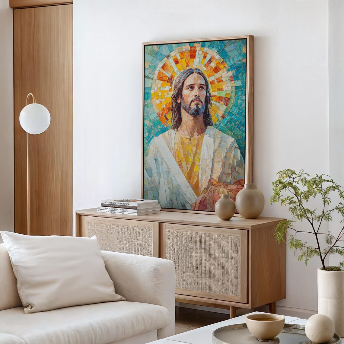 Jesus Mosaic Art, Vibrant Christian Faith Poster - Image 5