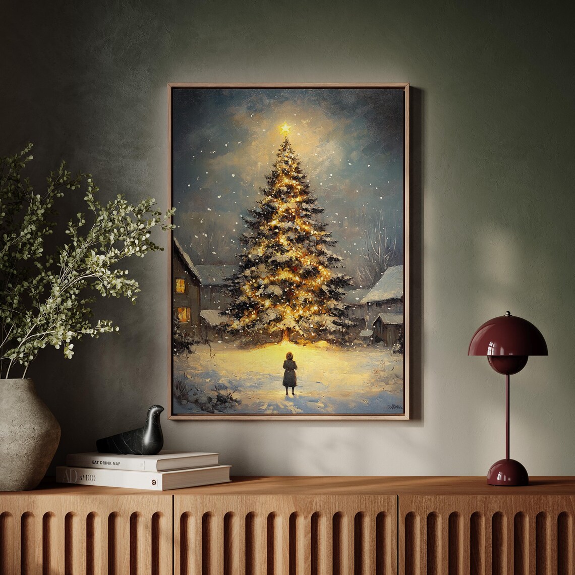 Enchanting Christmas Tree - Snowy Winter Night