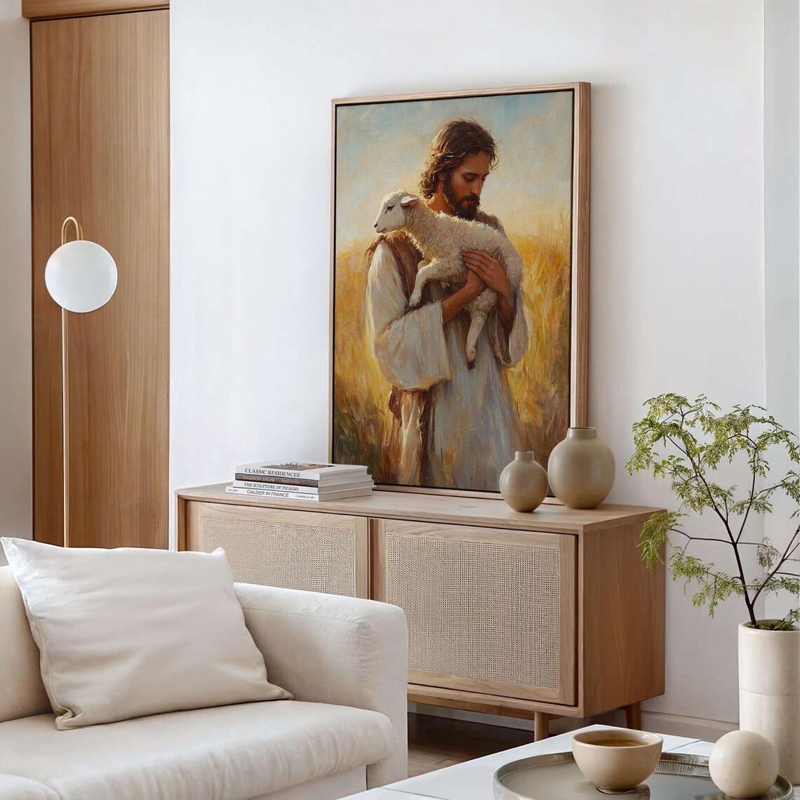 Jesus Carrying Lamb, Good Shepherd Art Print - Image 5
