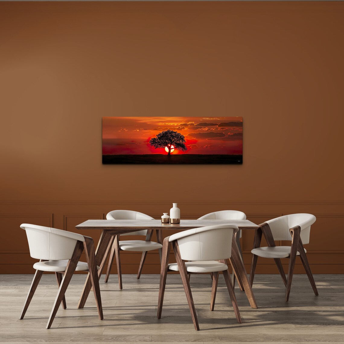 Big Sunset Behind Old Tree, Nature Decor - Image 4