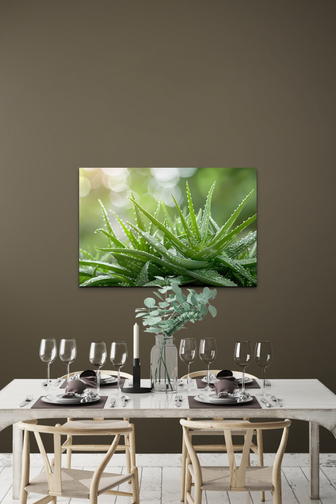 Aloe Vera Botanical Decor, Garden Room Art Print - Image 7