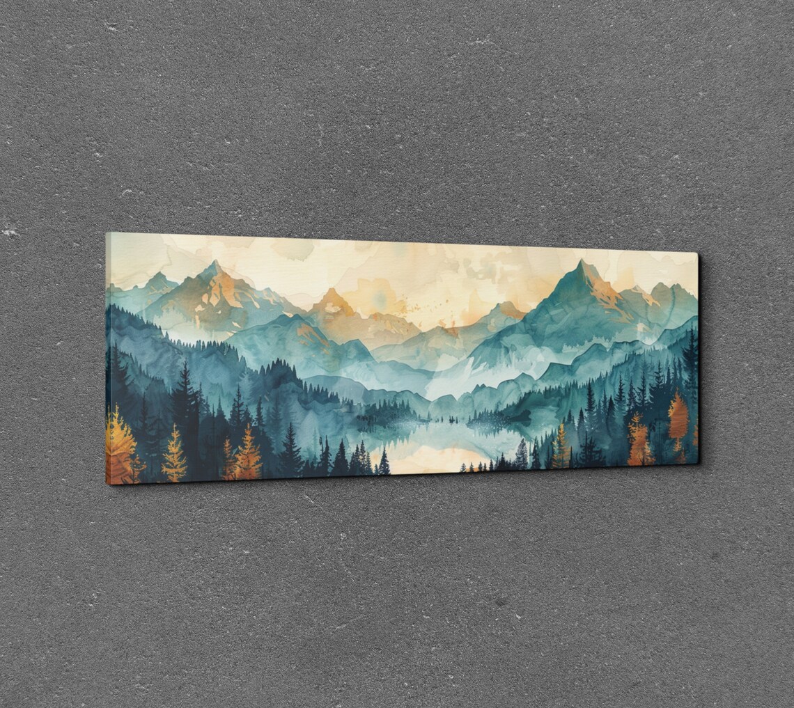 Cascade Mountain Range Mid-Century Modern Poster - Image 3