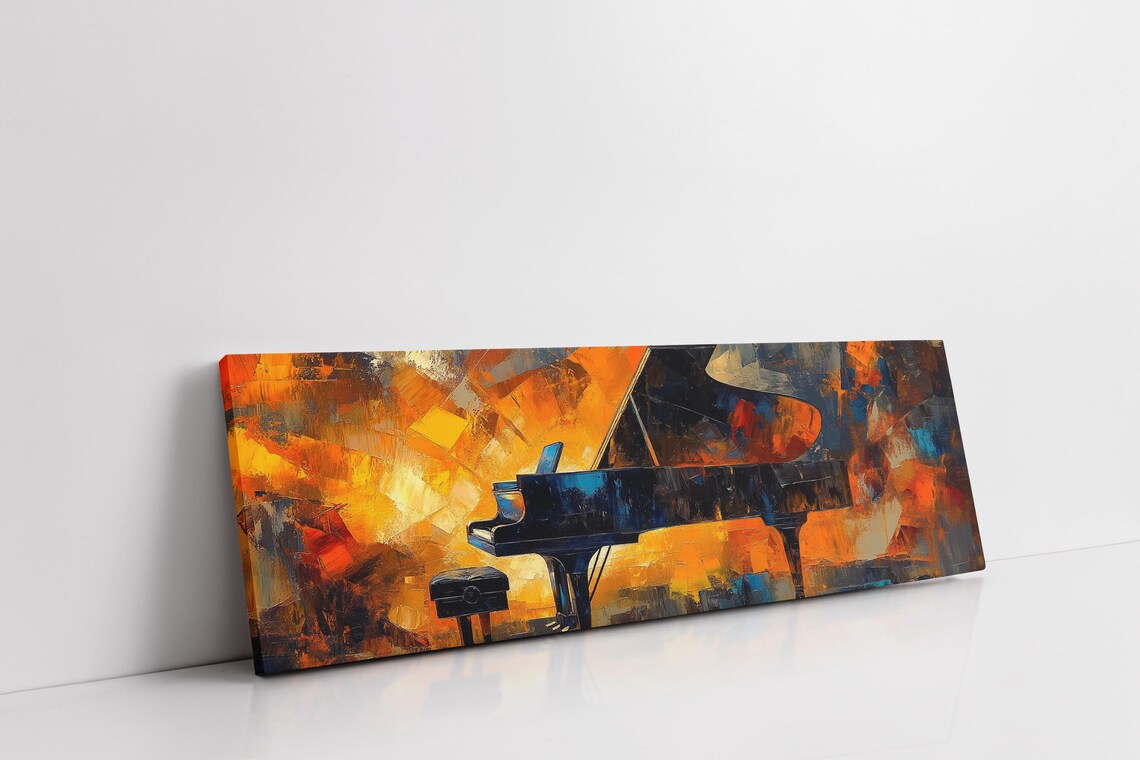 Modern Grand Piano Art, Bold Brush Stroke Poster - Image 7
