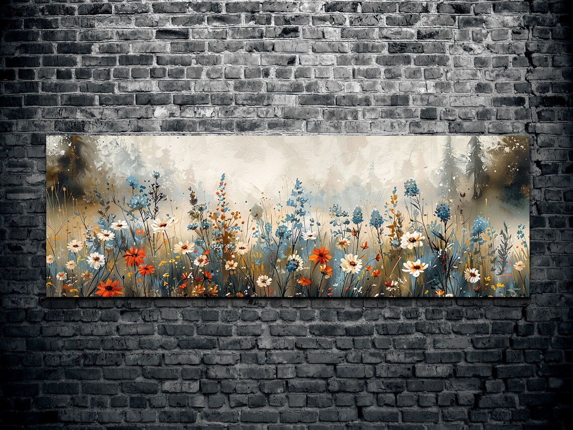 Vintage Wildflower Scene, Nature Art Print - Image 2