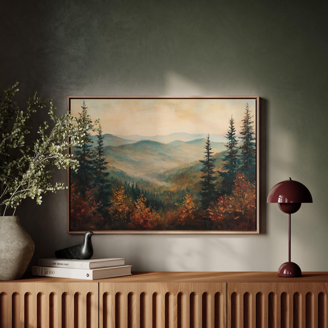 Rustic Mountain Landscape, Scenic Forest View - Image 3