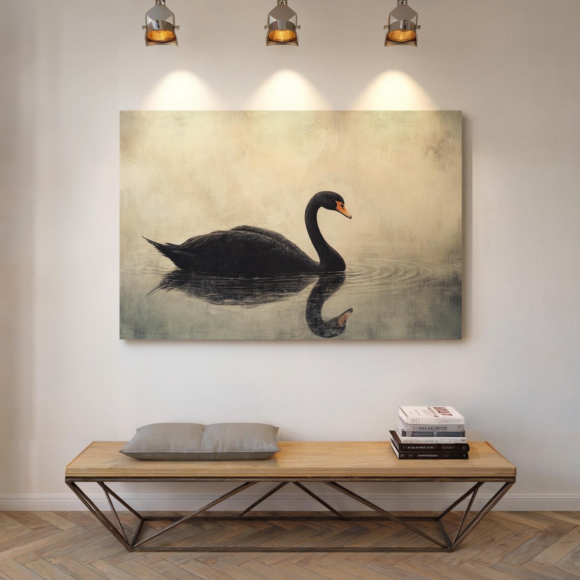 Black Swan Minimalist Nature Art Print, Modern Wildlife - Image 6