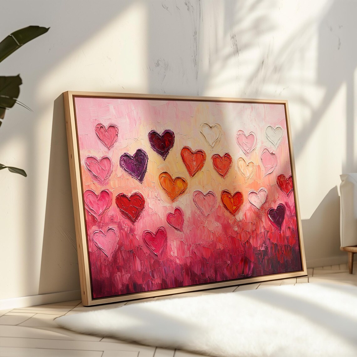 Vibrant Heart Abstract, Modern Romantic Decor - Image 6