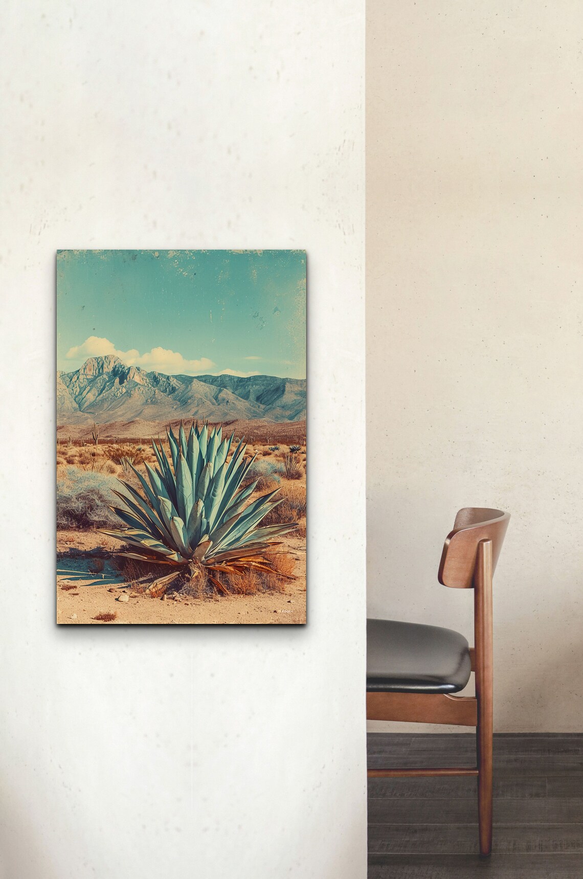Desert Agave Mountain Landscape Vintage Southwest Photo Poster - Image 6