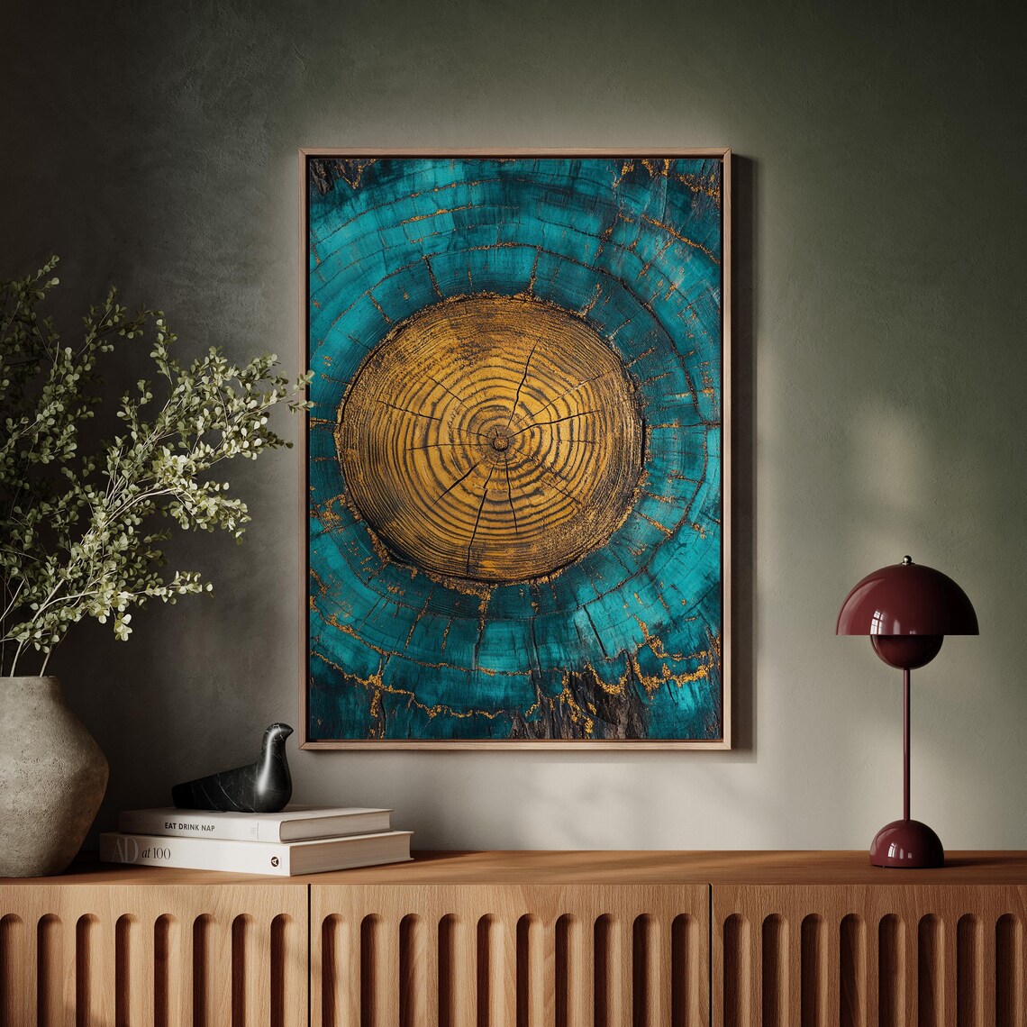 Tree Ring Art Print, Rustic Modern Decor - Image 4