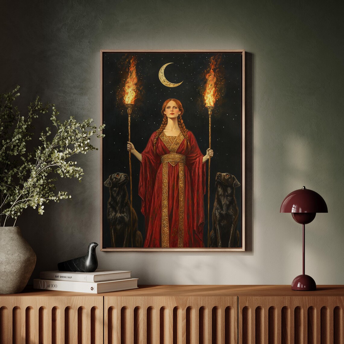 Hecate Goddess Art Print, Dark Feminine Mythology