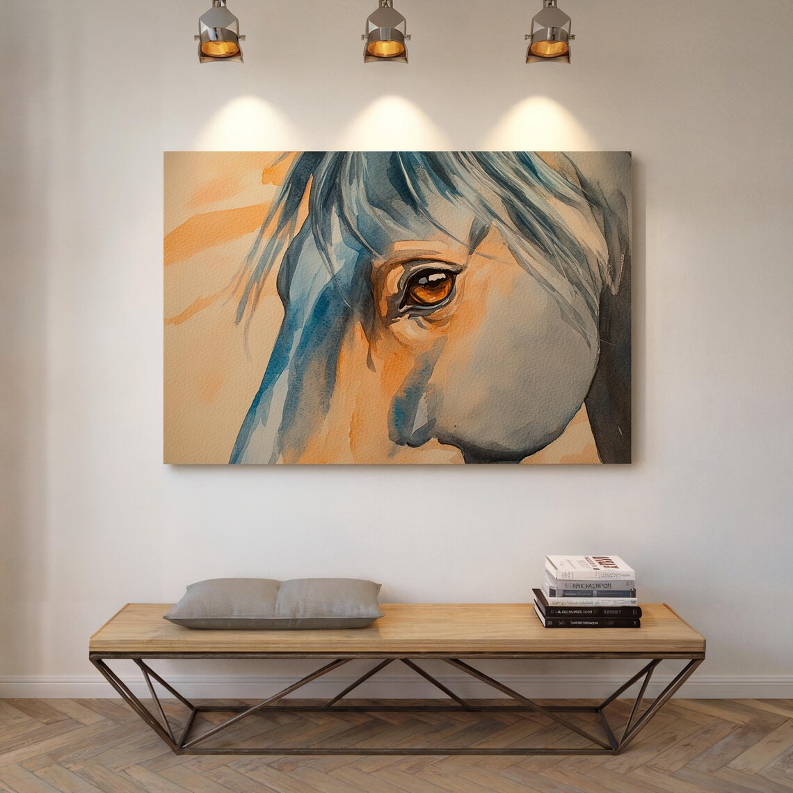 Watercolor Horse Eye Art, Elegant Equine Portrait - Image 5