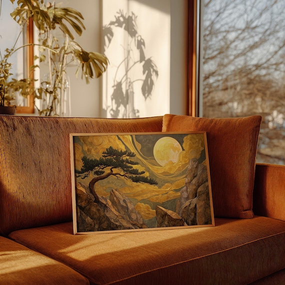 Golden Moon Over Silent Pines