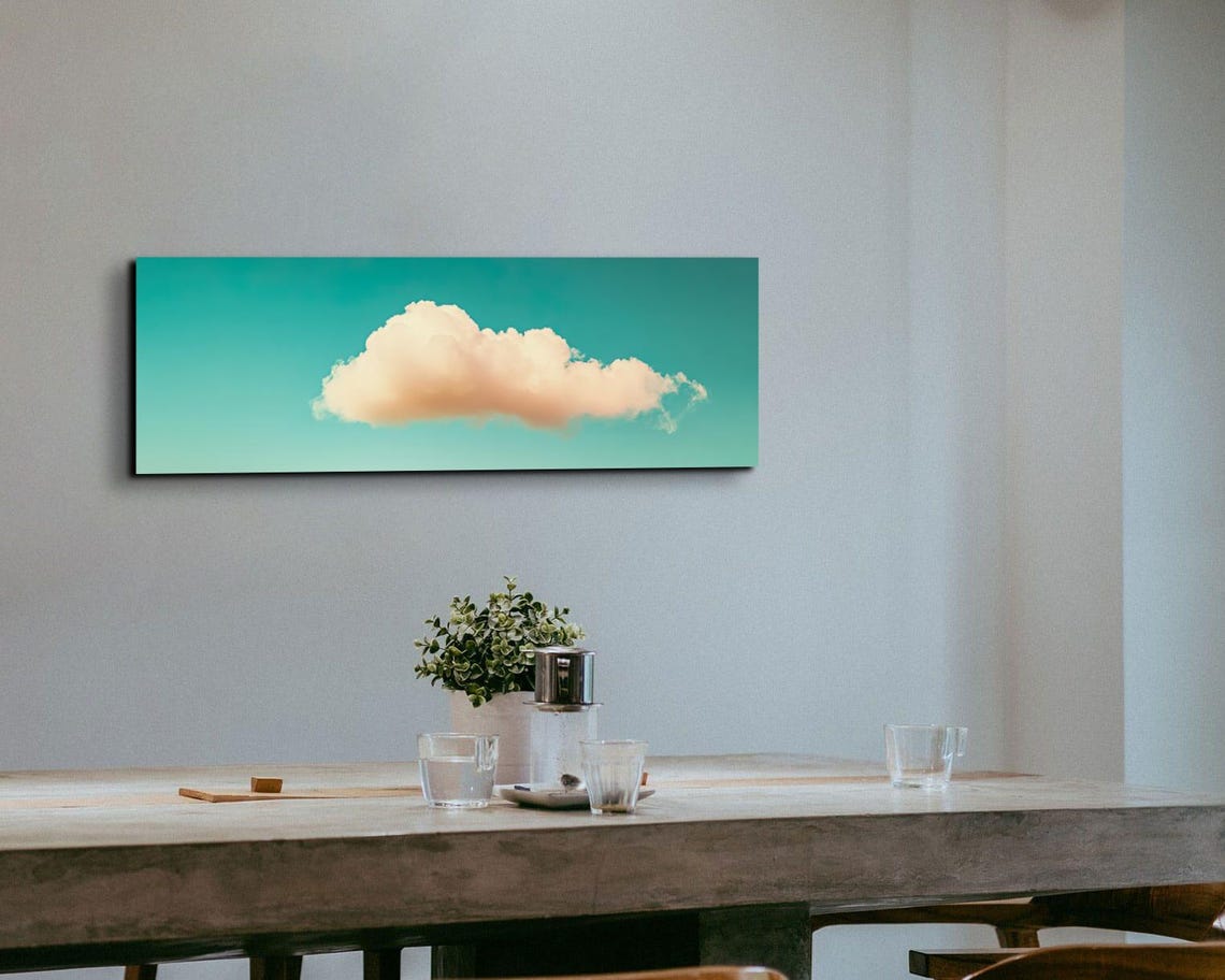 Serene Clouds Blue Landscape Art Print - Image 5