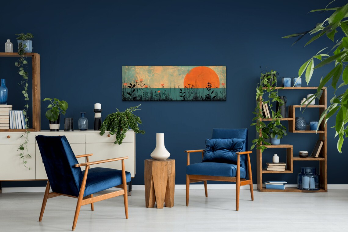 Geometric Mid Century Modern Sunrise Art Print - Image 7