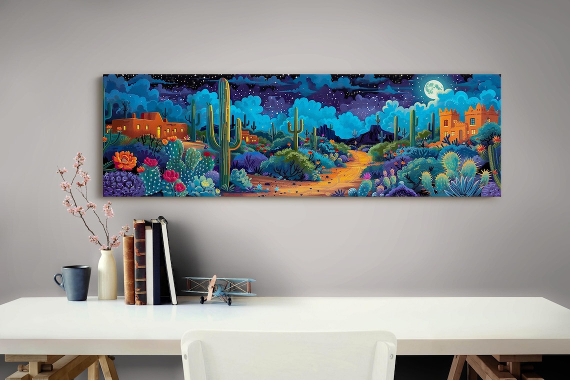 Southwest Desert Watercolor Cactus Art Print - Image 4
