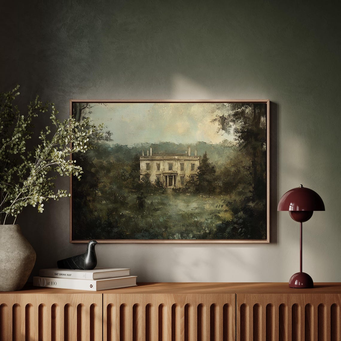Abandoned Mansion Vintage Gothic Landscape Art Print