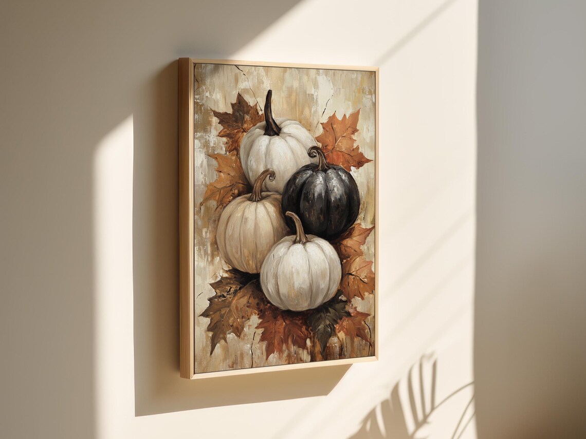 Autumn Pumpkin Art Print, Rustic Fall Harvest - Image 5