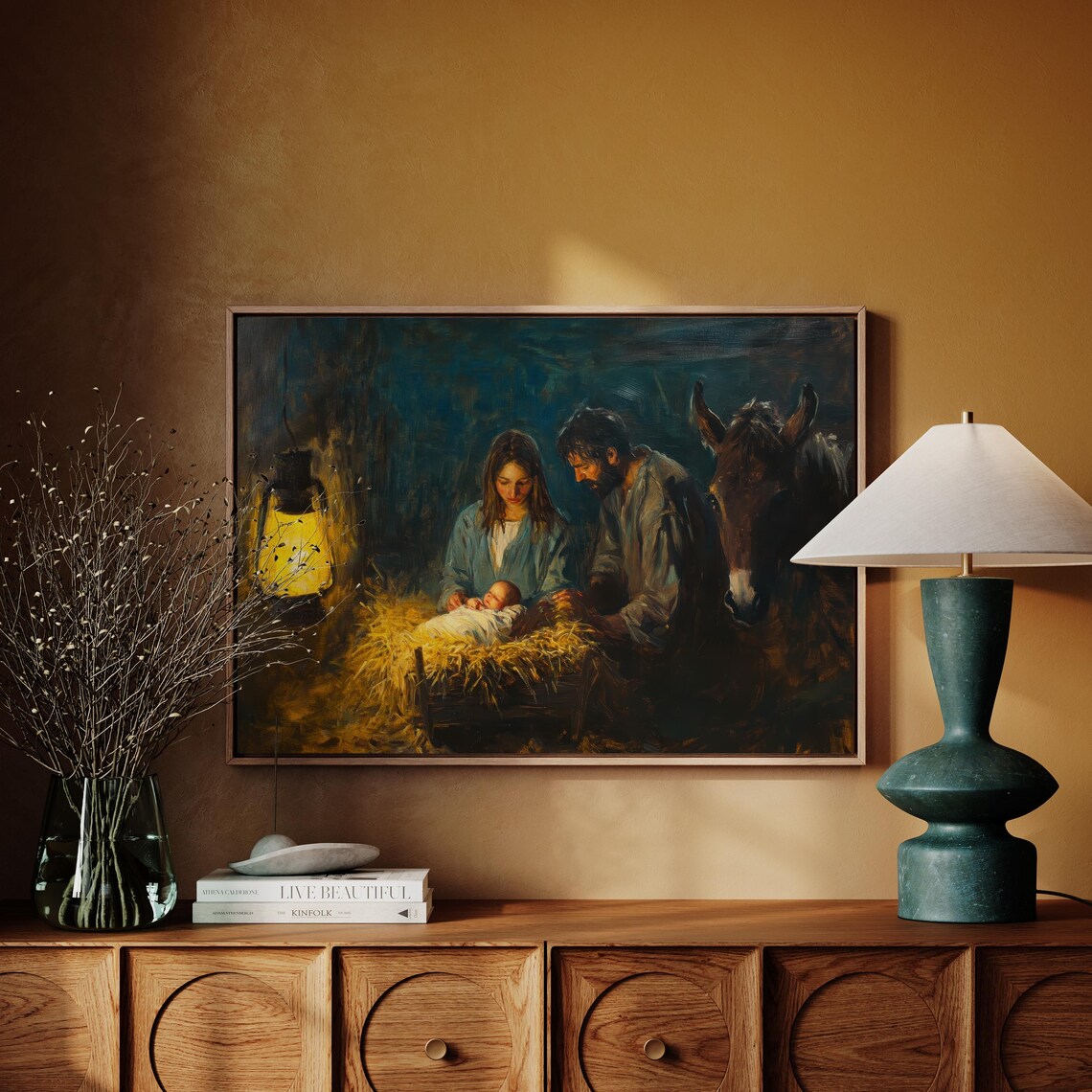 Christian Nativity, Jesus In The Manger Art Print - Image 3