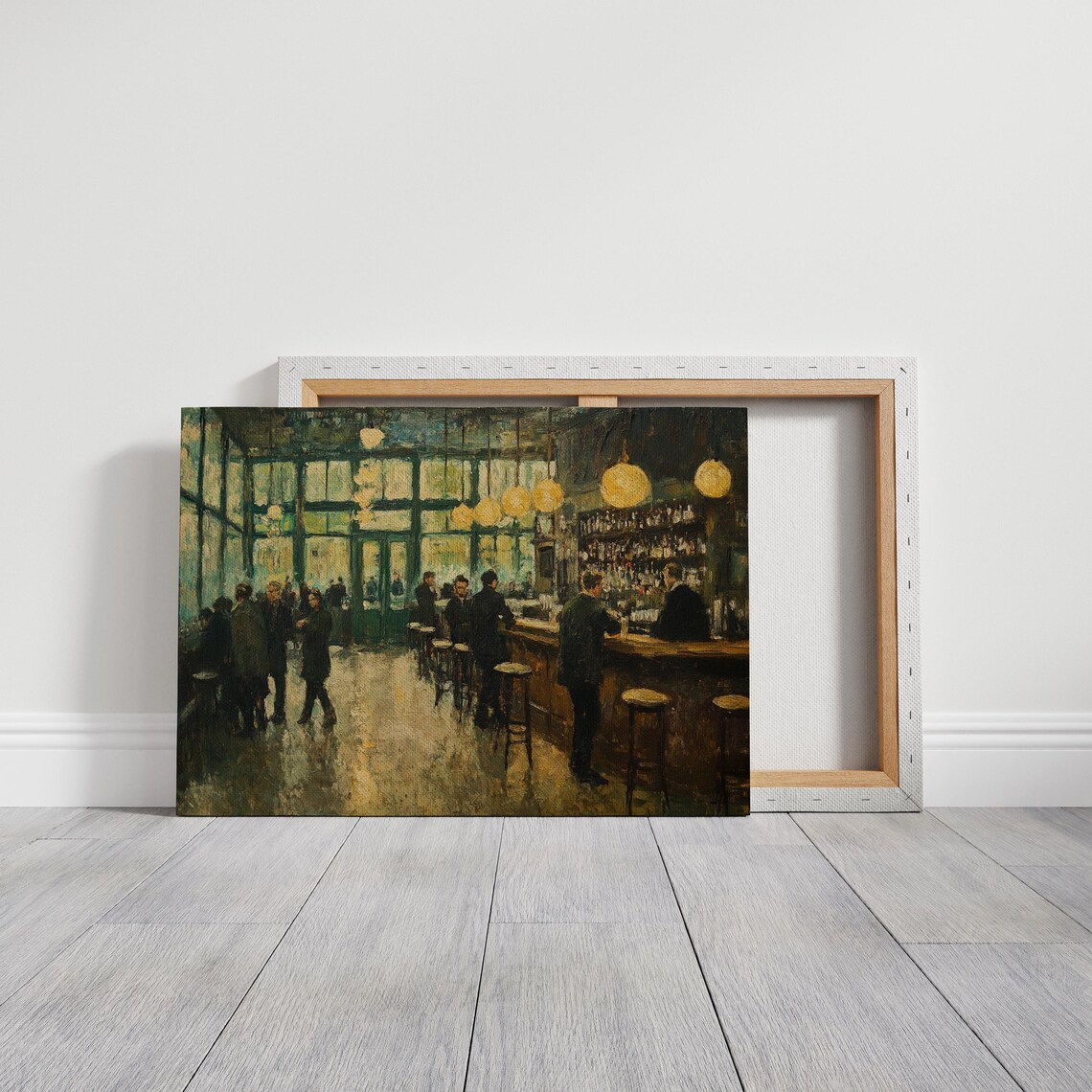 Vintage Bar Scene Art Print, Retro Decor - Image 4