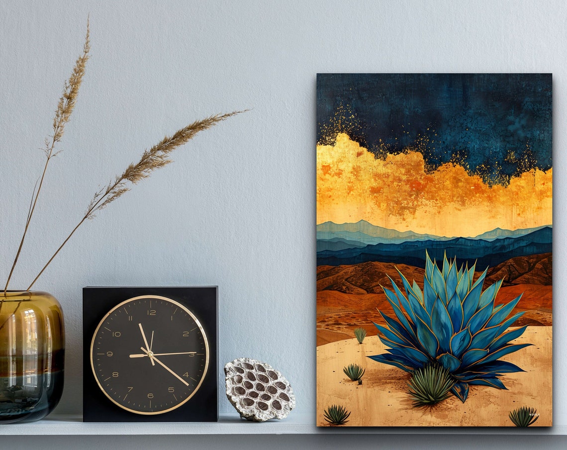 Mid Century Modern Agave Art Print
