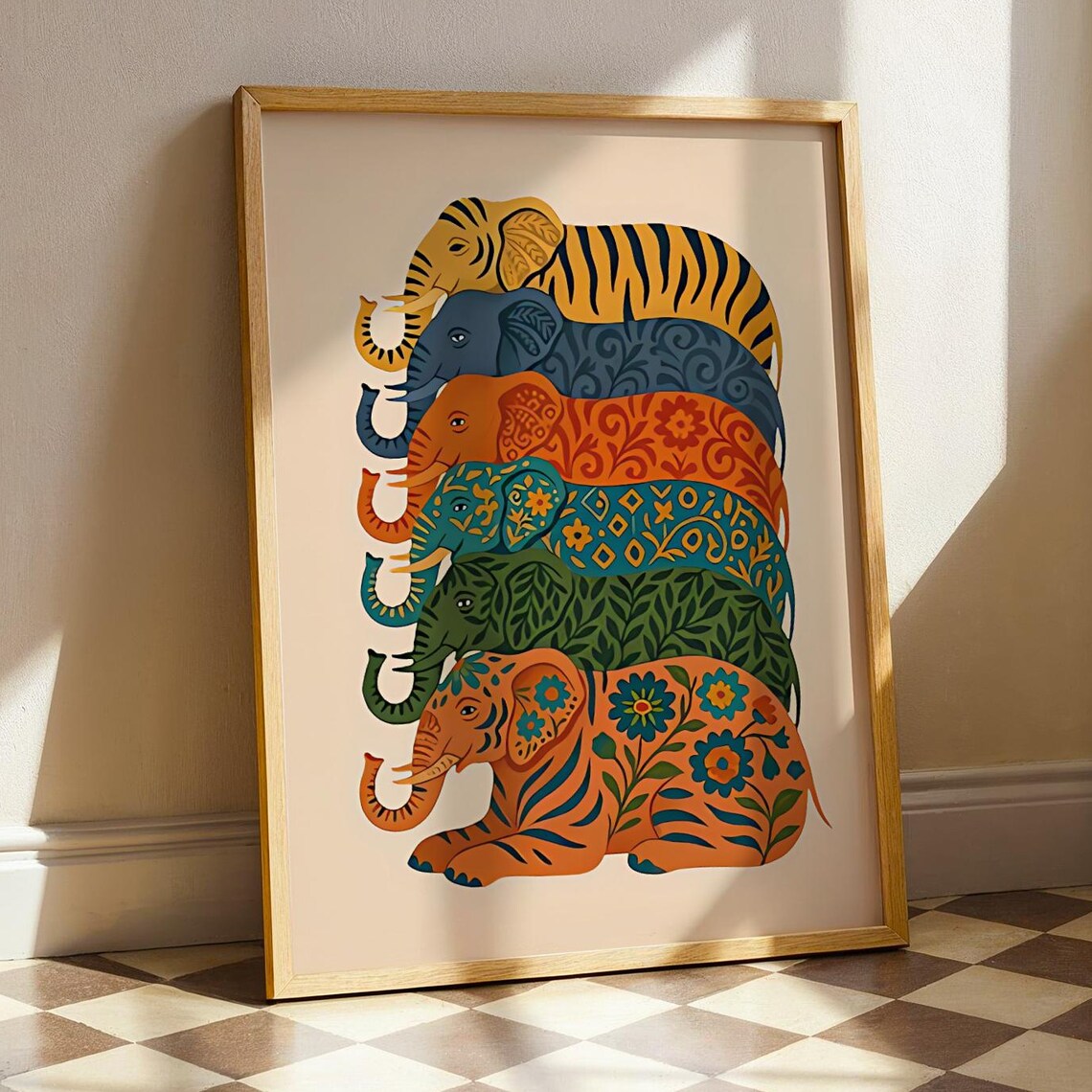 Elephant Nursery Poster, Safari Baby Room Decor