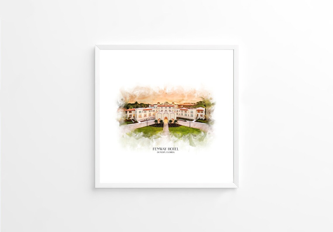 Personalized Wedding Venue Sketch, Anniversary Art Print - Image 4